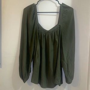 Green blouse